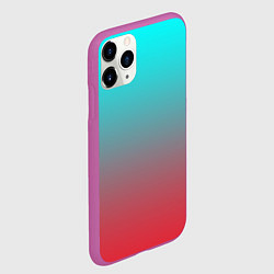 Чехол iPhone 11 Pro матовый Абстрактно неоновый градиент, цвет: 3D-фиолетовый — фото 2