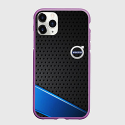 Чехол iPhone 11 Pro матовый Volvo metal auto, цвет: 3D-фиолетовый