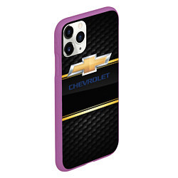 Чехол iPhone 11 Pro матовый Chevrolet auto steel, цвет: 3D-фиолетовый — фото 2