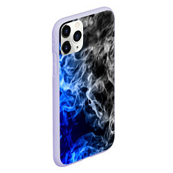 Чехол iPhone 11 Pro матовый Столкновение дыма, цвет: 3D-светло-сиреневый — фото 2