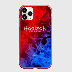 Чехол iPhone 11 Pro матовый Horizon zero dawn fire gradient, цвет: 3D-малиновый
