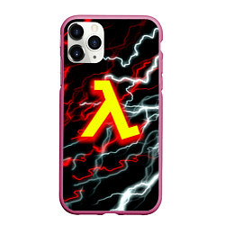 Чехол iPhone 11 Pro матовый Half life storm logo, цвет: 3D-малиновый