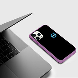 Чехол iPhone 11 Pro матовый Volvo logo car, цвет: 3D-фиолетовый — фото 2