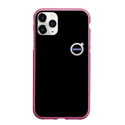 Чехол iPhone 11 Pro матовый Volvo logo auto, цвет: 3D-малиновый