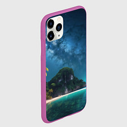 Чехол iPhone 11 Pro матовый Island beach, цвет: 3D-фиолетовый — фото 2