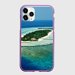 Чехол iPhone 11 Pro матовый Tourism, цвет: 3D-фиолетовый