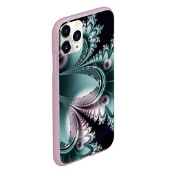 Чехол iPhone 11 Pro матовый Фракталы узорный стиль, цвет: 3D-розовый — фото 2