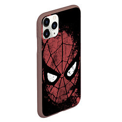 Чехол iPhone 11 Pro матовый Spider-man splashes, цвет: 3D-коричневый — фото 2