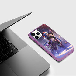 Чехол iPhone 11 Pro матовый Happy New Year Jinx, цвет: 3D-фиолетовый — фото 2