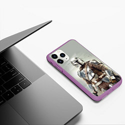 Чехол iPhone 11 Pro матовый The Mandalorian - Din Djarin, цвет: 3D-фиолетовый — фото 2