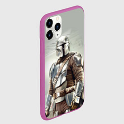 Чехол iPhone 11 Pro матовый The Mandalorian - Din Djarin, цвет: 3D-фиолетовый — фото 2