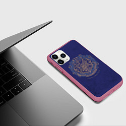 Чехол iPhone 11 Pro матовый Happy Christmas - Hogwarts, цвет: 3D-малиновый — фото 2