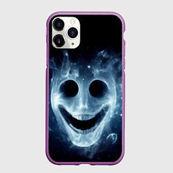Чехол iPhone 11 Pro матовый Нейросеть - улыбка привидения, цвет: 3D-фиолетовый
