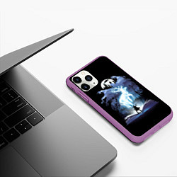 Чехол iPhone 11 Pro матовый Harry Potter patronus and dementors, цвет: 3D-фиолетовый — фото 2