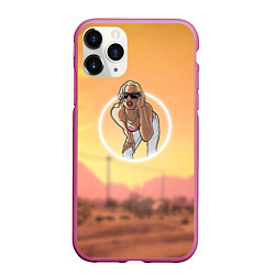 Чехол iPhone 11 Pro матовый Girl - San Andreas, цвет: 3D-малиновый