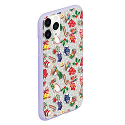 Чехол iPhone 11 Pro матовый Christmas Pattern, цвет: 3D-светло-сиреневый — фото 2