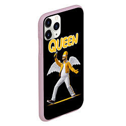 Чехол iPhone 11 Pro матовый Queen Гомер Симпсон, цвет: 3D-розовый — фото 2