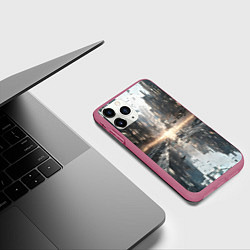 Чехол iPhone 11 Pro матовый Сюрреализм абстракция, цвет: 3D-малиновый — фото 2