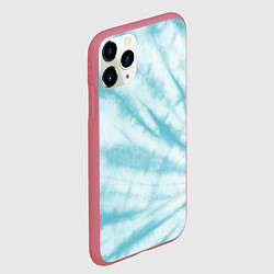 Чехол iPhone 11 Pro матовый Голубой тай дай, цвет: 3D-малиновый — фото 2