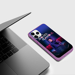 Чехол iPhone 11 Pro матовый Хван Ин Хо - Игра в кальмара, цвет: 3D-фиолетовый — фото 2