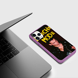 Чехол iPhone 11 Pro матовый Depeche Mode - Dave, цвет: 3D-фиолетовый — фото 2