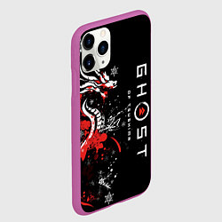Чехол iPhone 11 Pro матовый Ghost of Tsushima - snowflakesv, цвет: 3D-фиолетовый — фото 2