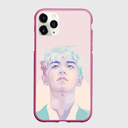 Чехол iPhone 11 Pro матовый Тхэян Bigbang, цвет: 3D-малиновый