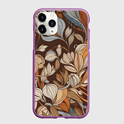 Чехол iPhone 11 Pro матовый Спокойная ботаническая иллюстрация, цвет: 3D-фиолетовый