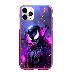 Чехол iPhone 11 Pro матовый Neon Venom - Rain, цвет: 3D-малиновый