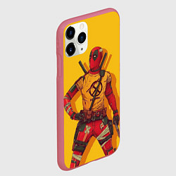 Чехол iPhone 11 Pro матовый Deadpool - Wade Wilson, цвет: 3D-малиновый — фото 2