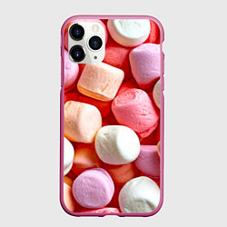 Чехол iPhone 11 Pro матовый Маршмэллоу, цвет: 3D-малиновый