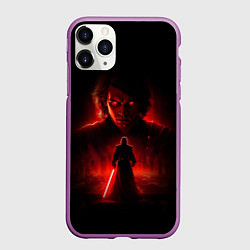 Чехол iPhone 11 Pro матовый Энакин Скайуокер - Звездные войны, цвет: 3D-фиолетовый