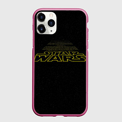 Чехол iPhone 11 Pro матовый Star Wars - вступительные титры, цвет: 3D-малиновый