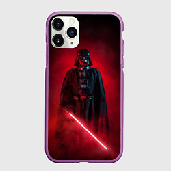 Чехол iPhone 11 Pro матовый Дарт Вейдер - владыка ситх, цвет: 3D-фиолетовый