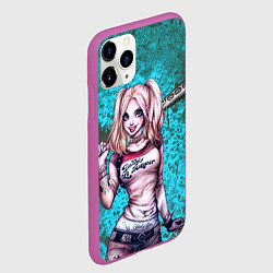 Чехол iPhone 11 Pro матовый Harley Quinn, цвет: 3D-фиолетовый — фото 2