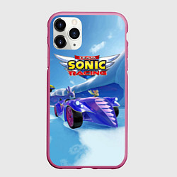 Чехол iPhone 11 Pro матовый Blaze the cat - team Sonic racing, цвет: 3D-малиновый
