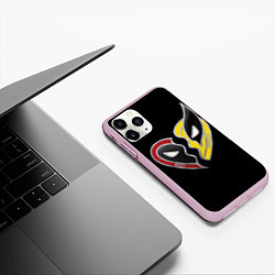 Чехол iPhone 11 Pro матовый Deadpool and Wolverine best friends, цвет: 3D-розовый — фото 2