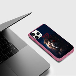 Чехол iPhone 11 Pro матовый The Lion King - Scar, цвет: 3D-малиновый — фото 2