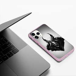 Чехол iPhone 11 Pro матовый Batman who laughs, цвет: 3D-розовый — фото 2