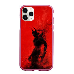 Чехол iPhone 11 Pro матовый Evil Batman, цвет: 3D-малиновый