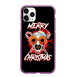 Чехол iPhone 11 Pro матовый Merry Christmas Terrifier, цвет: 3D-фиолетовый