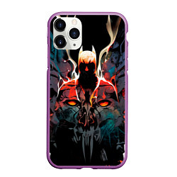 Чехол iPhone 11 Pro матовый Batman from hell, цвет: 3D-фиолетовый