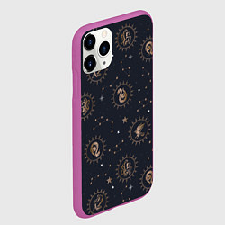 Чехол iPhone 11 Pro матовый Все факультеты Хогвартса, цвет: 3D-фиолетовый — фото 2