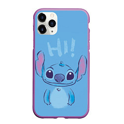 Чехол iPhone 11 Pro матовый Stitch says hi, цвет: 3D-фиолетовый