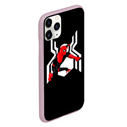 Чехол iPhone 11 Pro матовый Spider emblem, цвет: 3D-розовый — фото 2