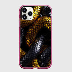 Чехол iPhone 11 Pro матовый Звенья одной цепи, цвет: 3D-малиновый