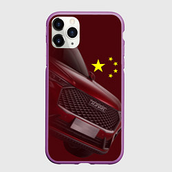 Чехол iPhone 11 Pro матовый Haval и флаг, цвет: 3D-фиолетовый
