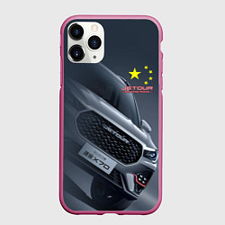 Чехол iPhone 11 Pro матовый Jetour, цвет: 3D-малиновый