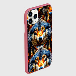 Чехол iPhone 11 Pro матовый Волчары, цвет: 3D-малиновый — фото 2