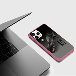 Чехол iPhone 11 Pro матовый X 5, цвет: 3D-малиновый — фото 2